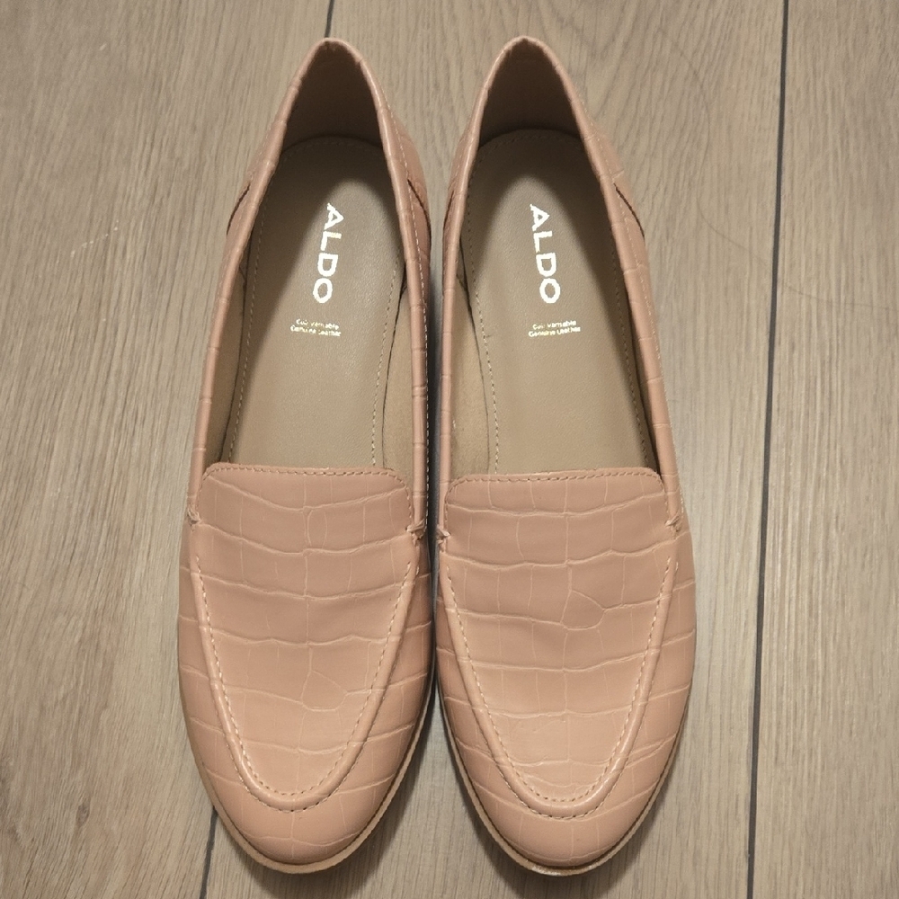 NWOB ALDO Gililiaflex Loafers with Croc-embossed Texture SZ 7.5